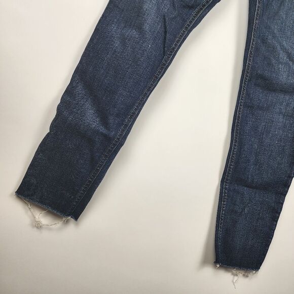 RAG BONE NINA HIGH RISE ANKLE SKINNY DENIM JEANS WOMEN 29 KAYT DARK WASH RAW HEM - Picture 3 of 7